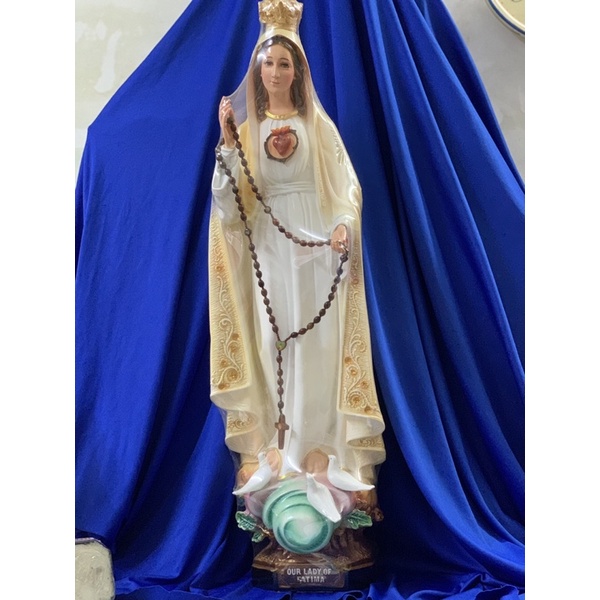 Tượng đức mẹ fatima 70cm + triều thiên 10cm