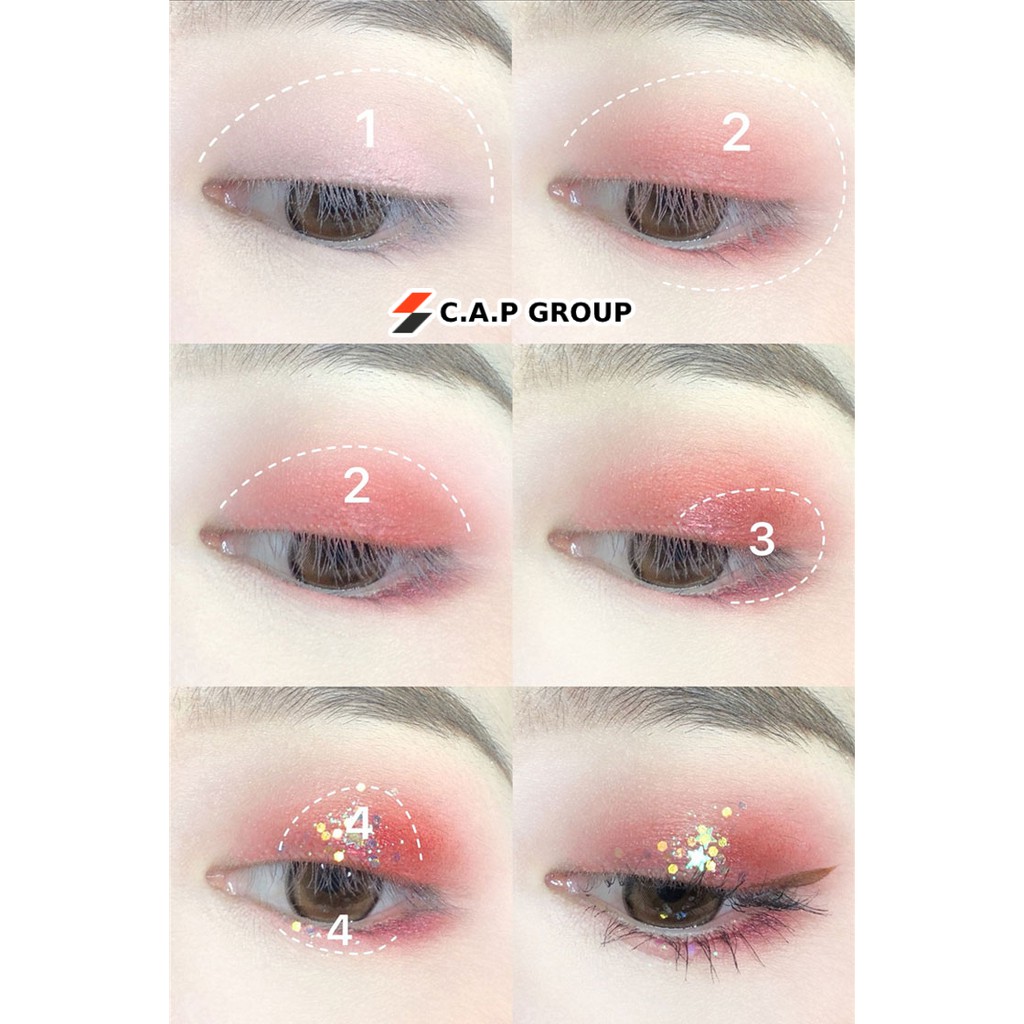 Bảng phấn mắt nội địa trung nhũ lấp lánh kim tuyến 18 ô màu trang điểm mắt Muge Leen - [ Mẫu mới ] | BigBuy360 - bigbuy360.vn