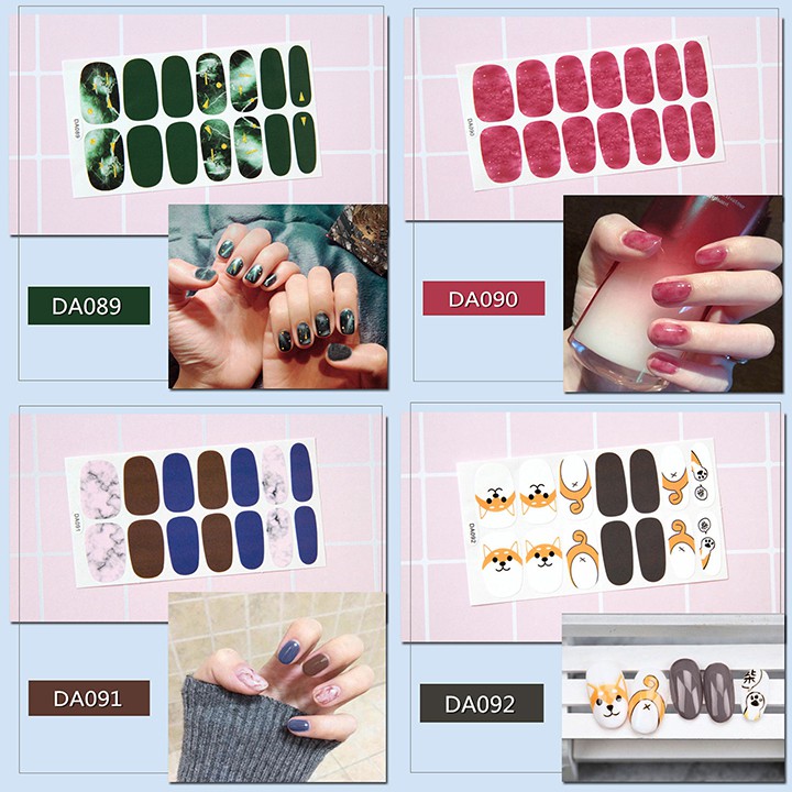 Nail Wraps Set Dán móng tay 14 miếng nhiều mẫu DA081-100