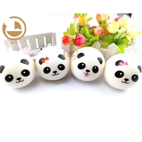 Đồ Chơi Mềm Nở Chậm Làm Từ PU Bánh Gấu Trúc 4cm