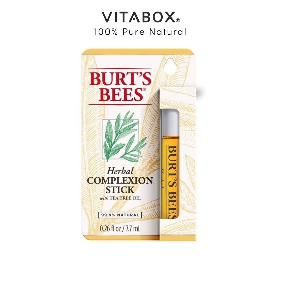 Thanh lăn tinh dầu chấm mụn tràm trà Burt’s Bees- Herbal Complexion Stick With Tea Tree Oil Burts Bee - 7.7ml