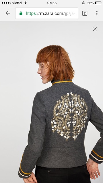 Khoác dạ Zara Auth