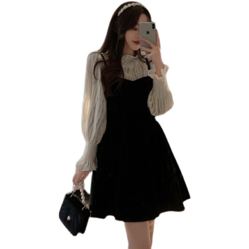 Set áo + váy hai dây tiểu thư