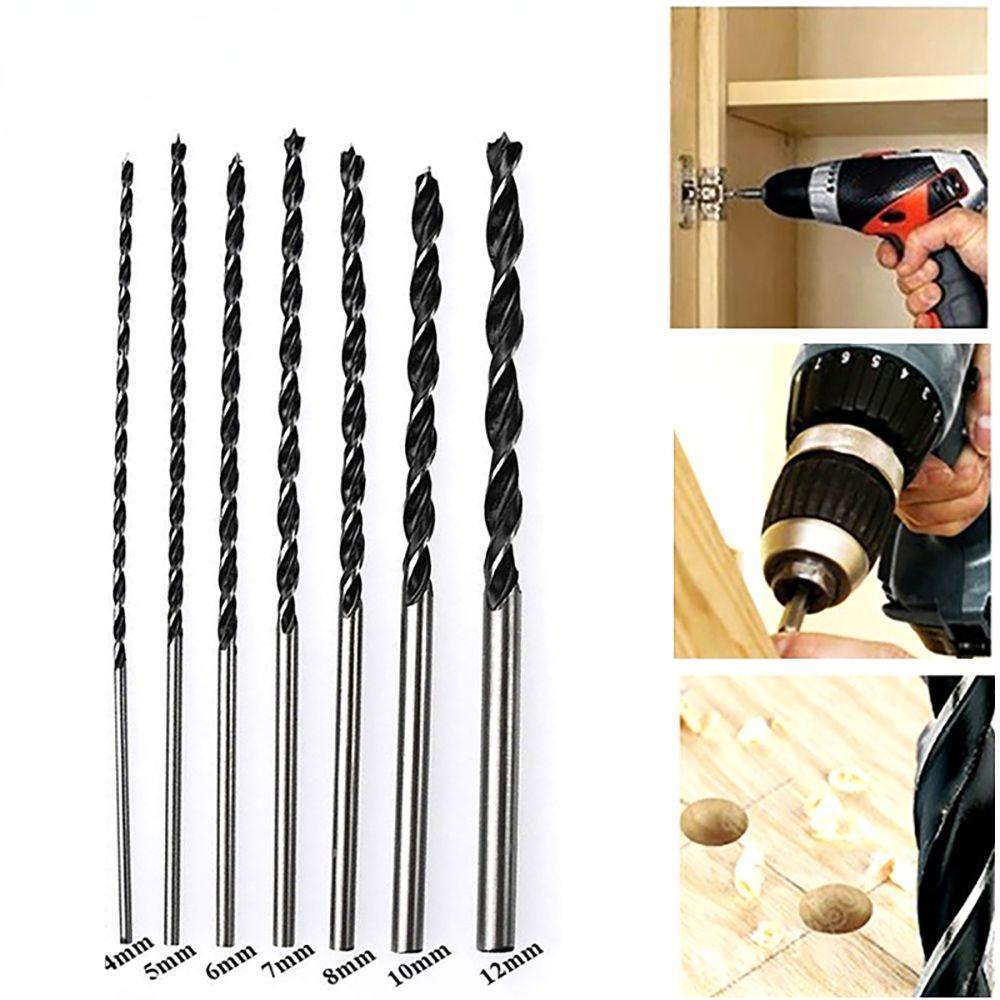 Bộ 7 Mũi Khoan Xoắn Ốc 4 / 5 / 6 / 7 / 8 / 10 / 12MM Cắt Gỗ