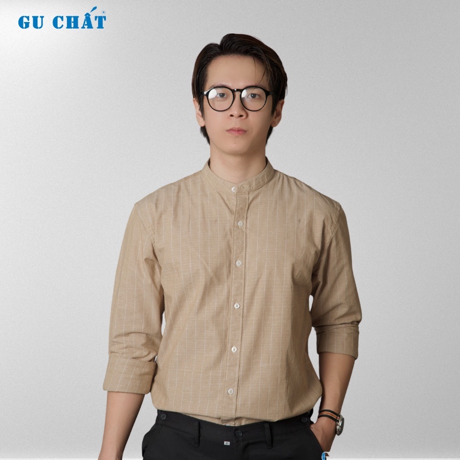 Áo Sơ Mi Nam Dài Tay GU CHẤT ,Vải Cotton Thoáng Mát, Không Nhăn, Không Bai Xù, GUSM11