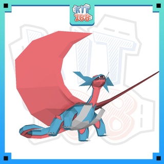 Mô hình giấy Pokemon Mega Salamence