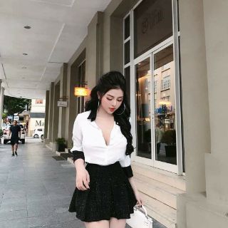 Set áo sơmi chân váy