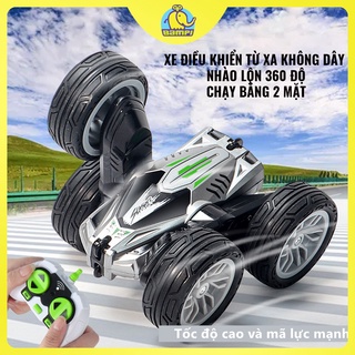 Đồ Chơi Xe Đua Ô Tô Mô Tô Địa Hình Nhào Lộn 360 Độ Điều Khiển Không Dây Từ Xa Thế Hệ Mới 2.4G Chạy Bằng 2 Mặt Linh Hoạt
