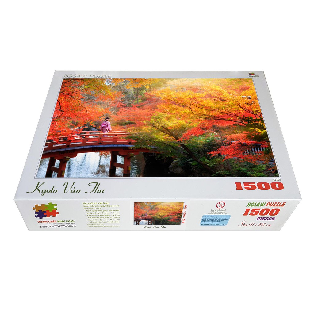 Bộ Tranh Xếp Hình Minh Châu 1500 Mảnh Ghép – Kyoto Vào Thu (Kích Thước 60x100cm)