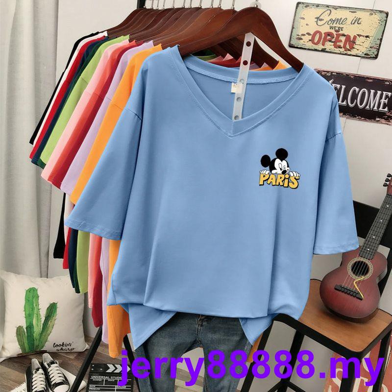 Plus Áo Thun Cotton Dáng Rộng Ngắn Tay Thời Trang Nữ 200kg -0316 | BigBuy360 - bigbuy360.vn