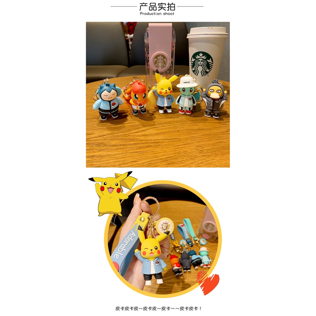 Móc khóa Pikachu Vịt Psyduck siêu dễ thương
