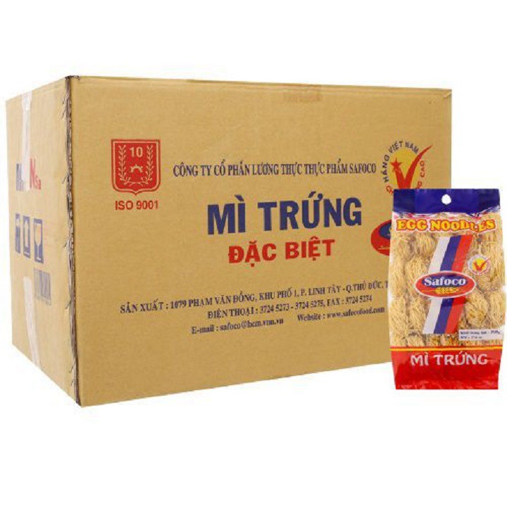 [Mã 159FMCGSALE giảm 8% đơn 500K] MÌ TRỨNG SAFOCO SỢI LỚN 500g