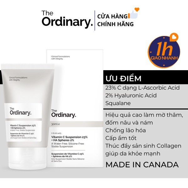 [𝓞𝓻𝓭𝓲𝓷𝓪𝓻𝔂]Kem dưỡng trắng da The Ordinary Vitamin C Suspension 23% | BigBuy360 - bigbuy360.vn