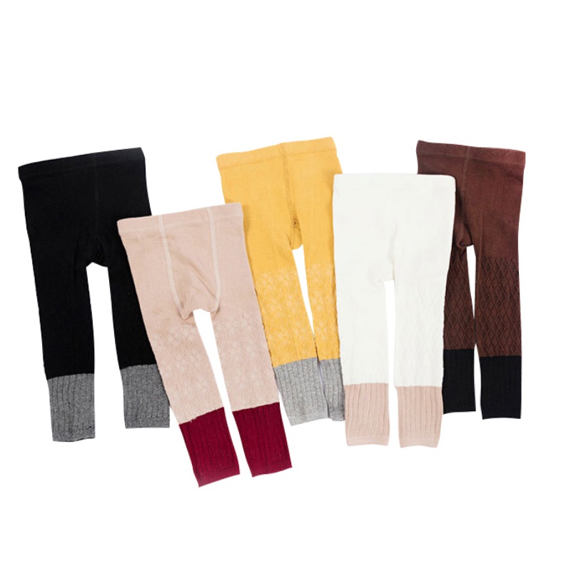 Quần Legging Phối Màu Xinh Xắn Cho Bé Gái