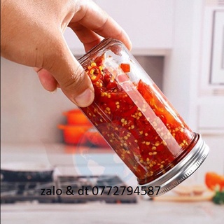 Set 6 hũ thủy tinh nắp xoáy đựng thực phẩm 200ml