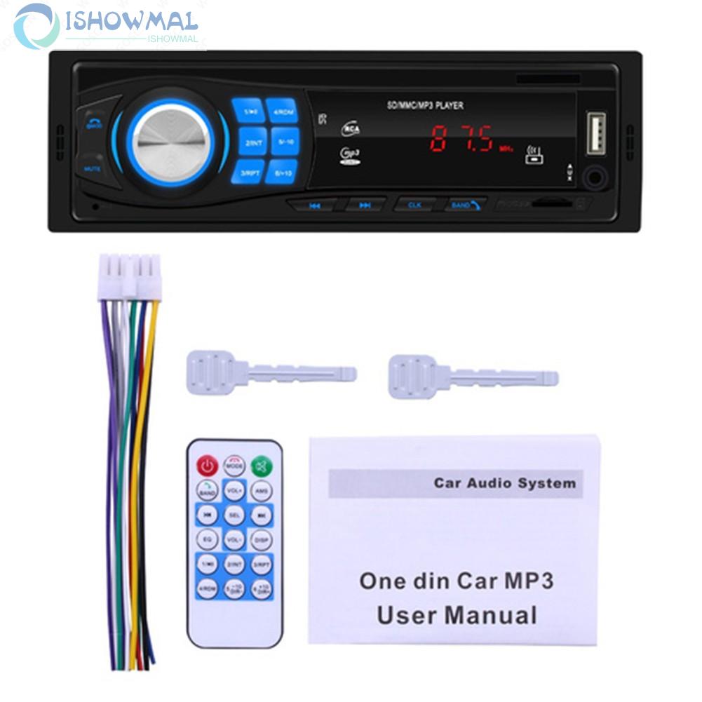 Máy Nghe Nhạc Mp3 Usb 1 Din 12v Aux Bluetooth Fm Cho Xe Hơi