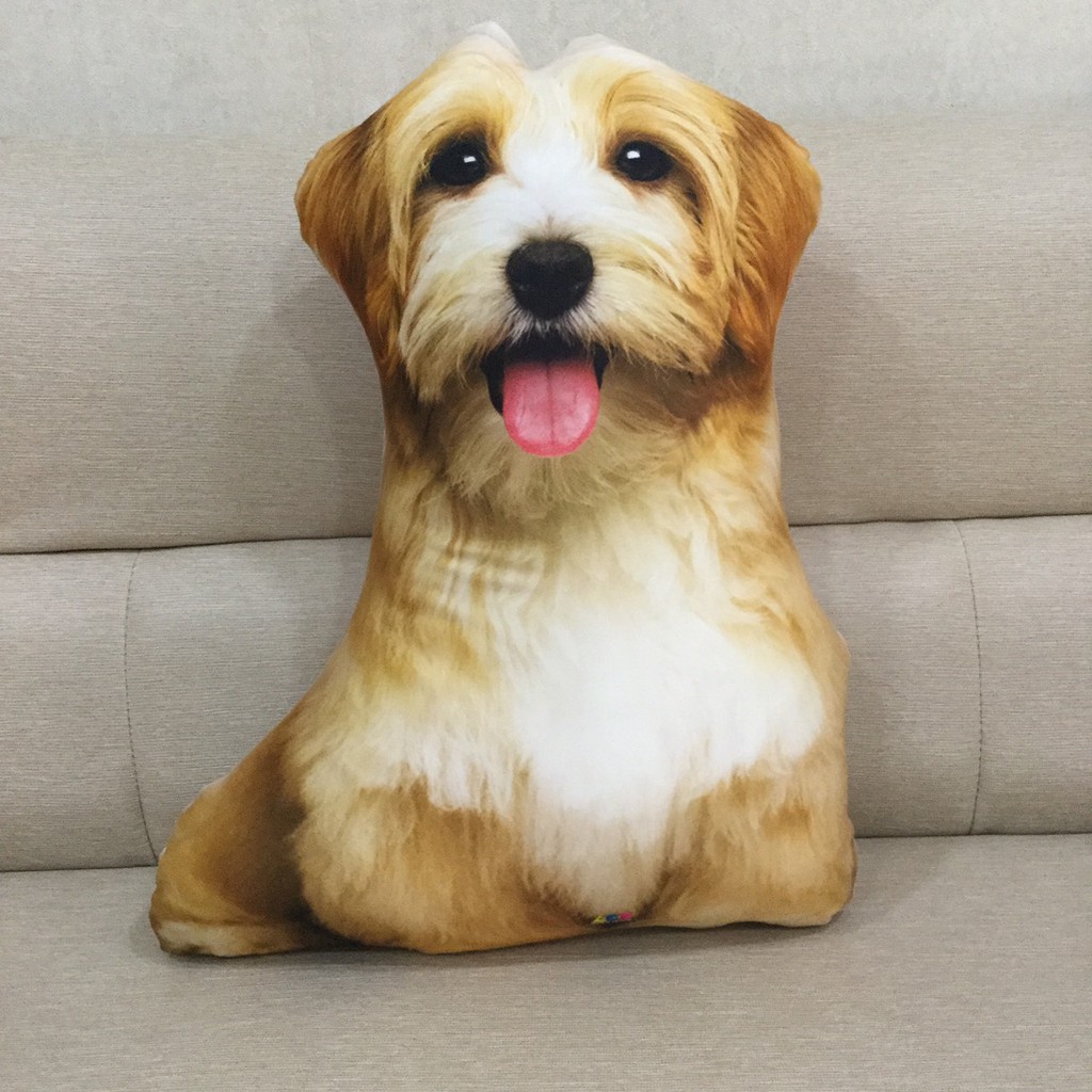 Gối ôm 3D Loại 1 , chó ngồi 50cm