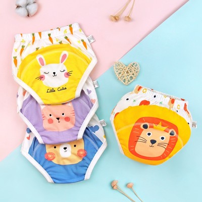 Adabaobao® ᵛⁿQuần tã lót LUCKY BIG CAT tập đi vệ sinh sáu lớp có vòng gạc chống nước chống rò rỉ cho trẻ sơ sinh