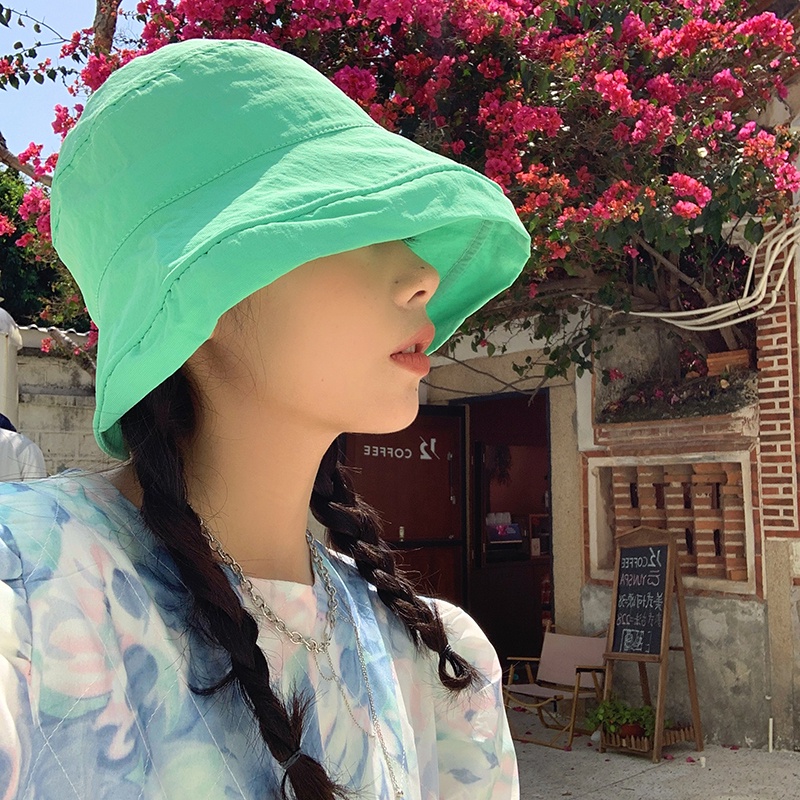 Nón Vành Rộng Chống Tia Uv Màu Sắc Ngọt Ngào Thời Trang Mùa Hè Cho Nữ