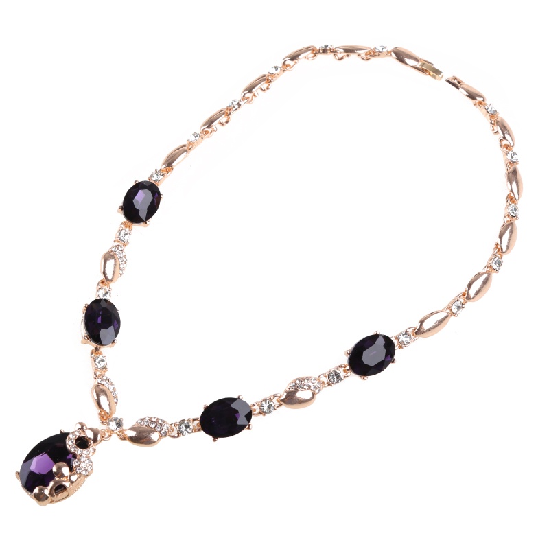 Bộ Trang Sức Đính Đá Tím Sang Trọng