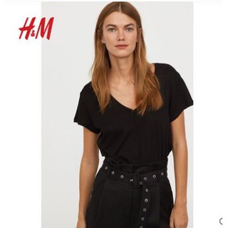 Áo phông HM cổ V trơn chuẩn Auth hàng hiệu