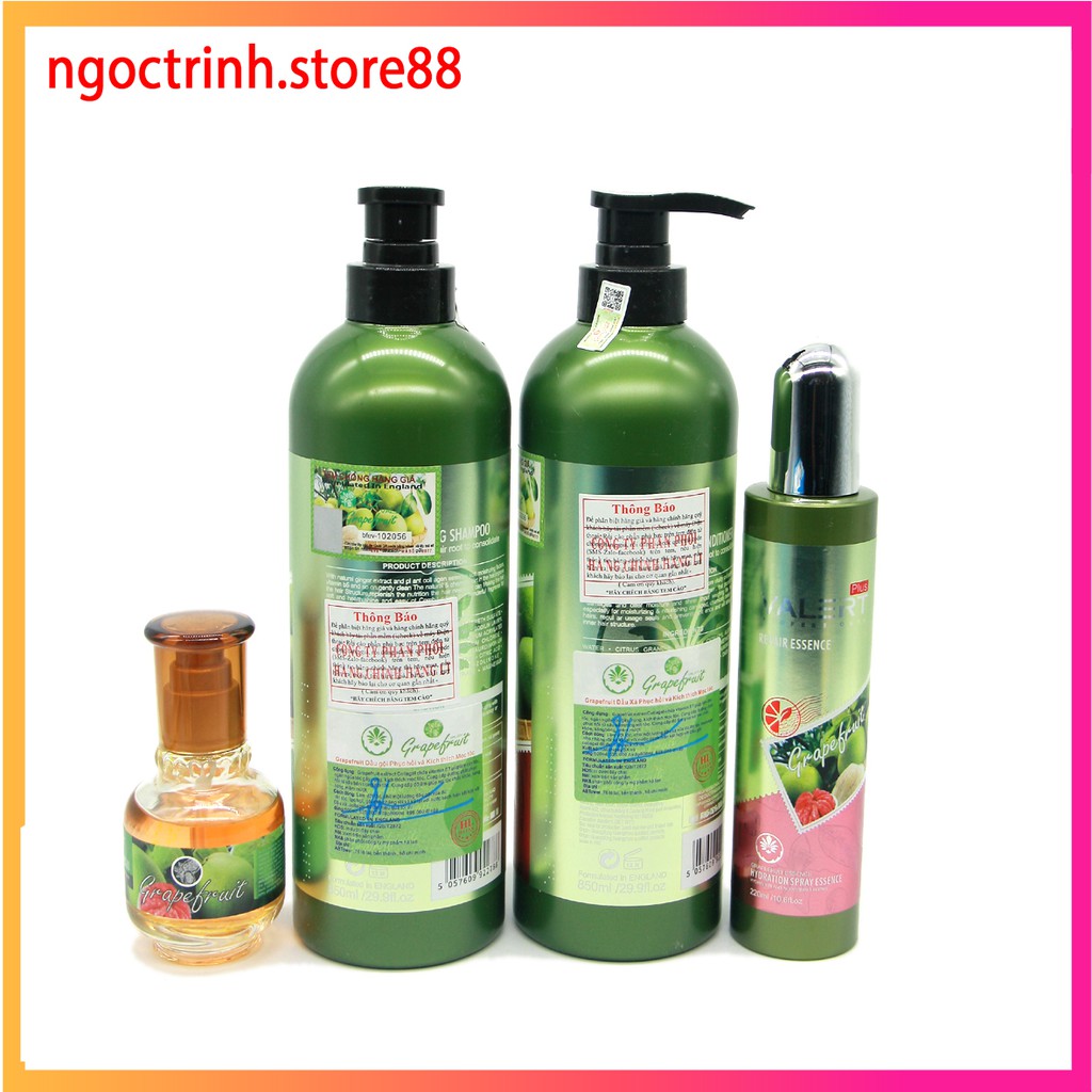 [ TẶNG TINH DẦU + XỊT DƯỠNG ] DẦU GỘI BƯỞI - DẦU XẢ BƯỞI GRAPEFRUIT PLUS CHỐNG RỤNG TÓC PHỤC HỒI HƯ TỔN 850ML CHÍNH