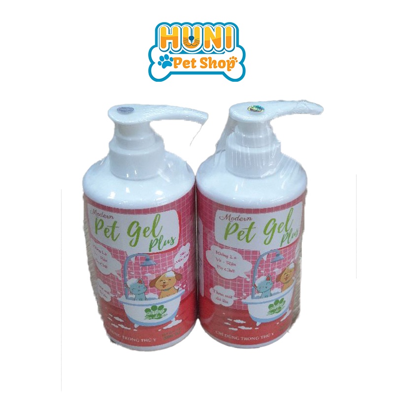 Sữa tắm trị ve chó mèo Pet gel sữa tắm cho chó siêu thơm, mượt lông chai 500ml - Huni Petshop