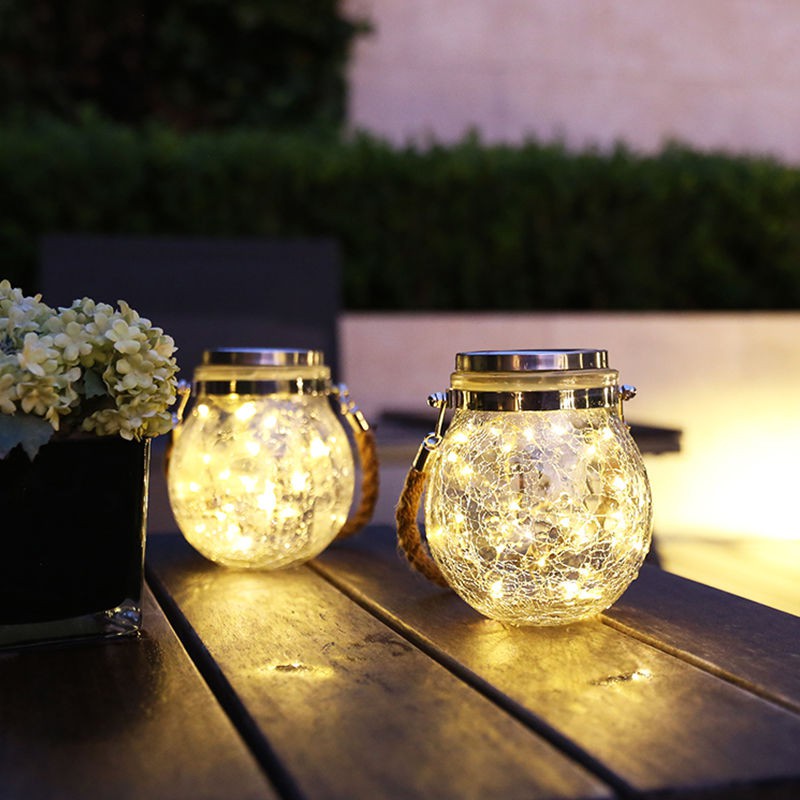 Đèn LED hình quả cầu ngoài trời trang trí sân vườn, treo cây lung linh sử dụng Năng lượng mặt trời Solar