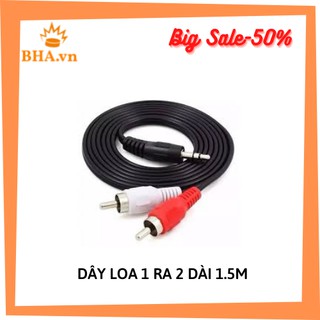Dây loa 1-2 dài 1,5m dùng cho loa vi tính