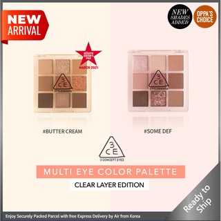 PHẤN MẮT 3CE MULTI EYE COLOR PALETTE 8.2g #BUTTER CREAM #SOME DEF (CLEAR LAYER EDITION)