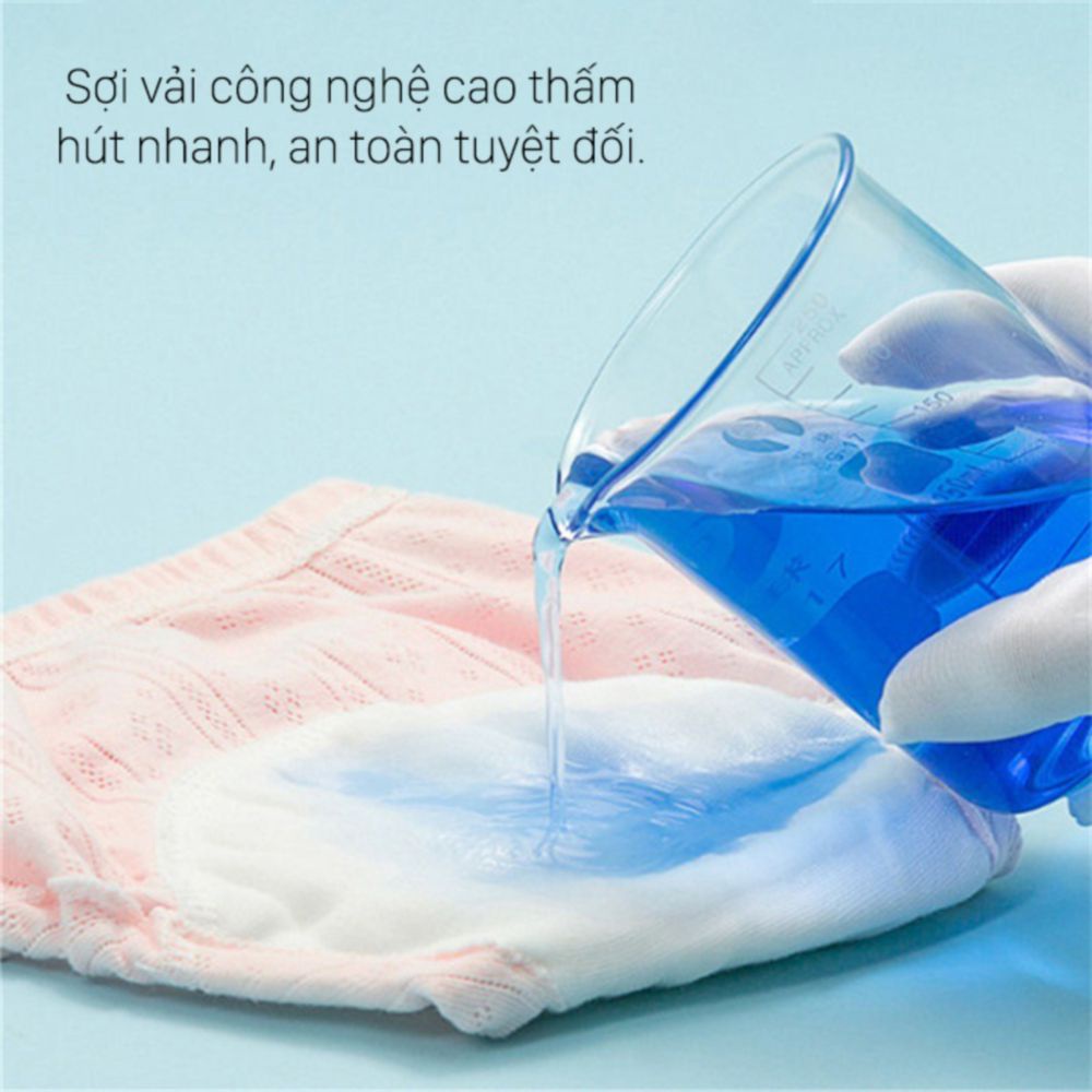 Bỉm vải 6 lớp cao cấp chất liệu vải mềm mịn, thoáng mát dành cho các bé từ 4-18kg