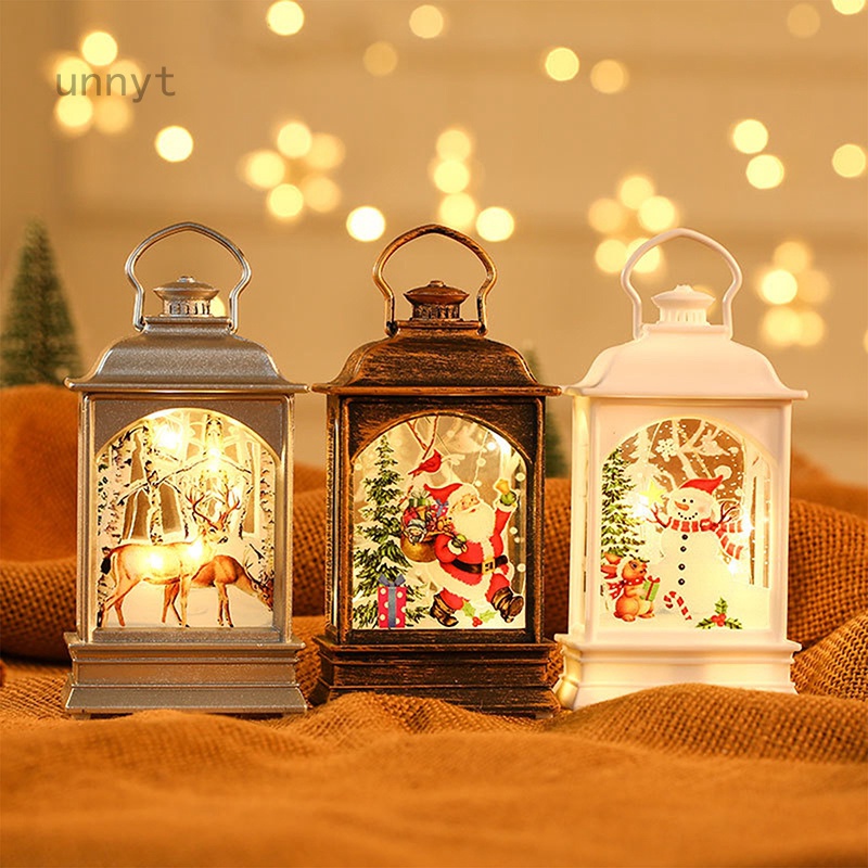 Đèn LED Hình Ông Già Noel / Người Tuyết / Tuần Lộc Sáng Tạo Trang Trí Giáng Sinh