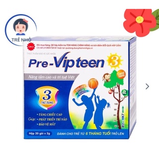 Cốm bổ sung canxi pre-vipteen 3 hỗ trợ tăng chiều cao cho trẻ