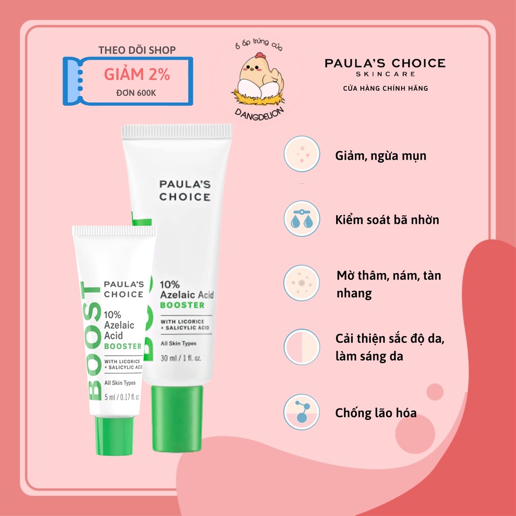 Tinh chất tăng cường làm giảm sưng đỏ và mờ vết thâm Azelaic Acid Booster Paula's Choice