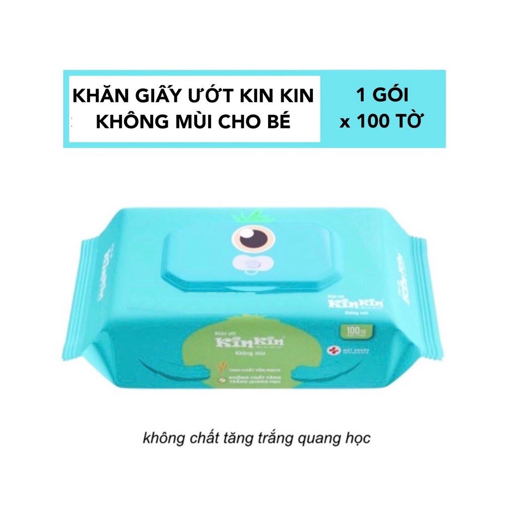 [SP Mới của MAMAMY) Khăn giấy ướt Kinkin có nắp 100 tờ