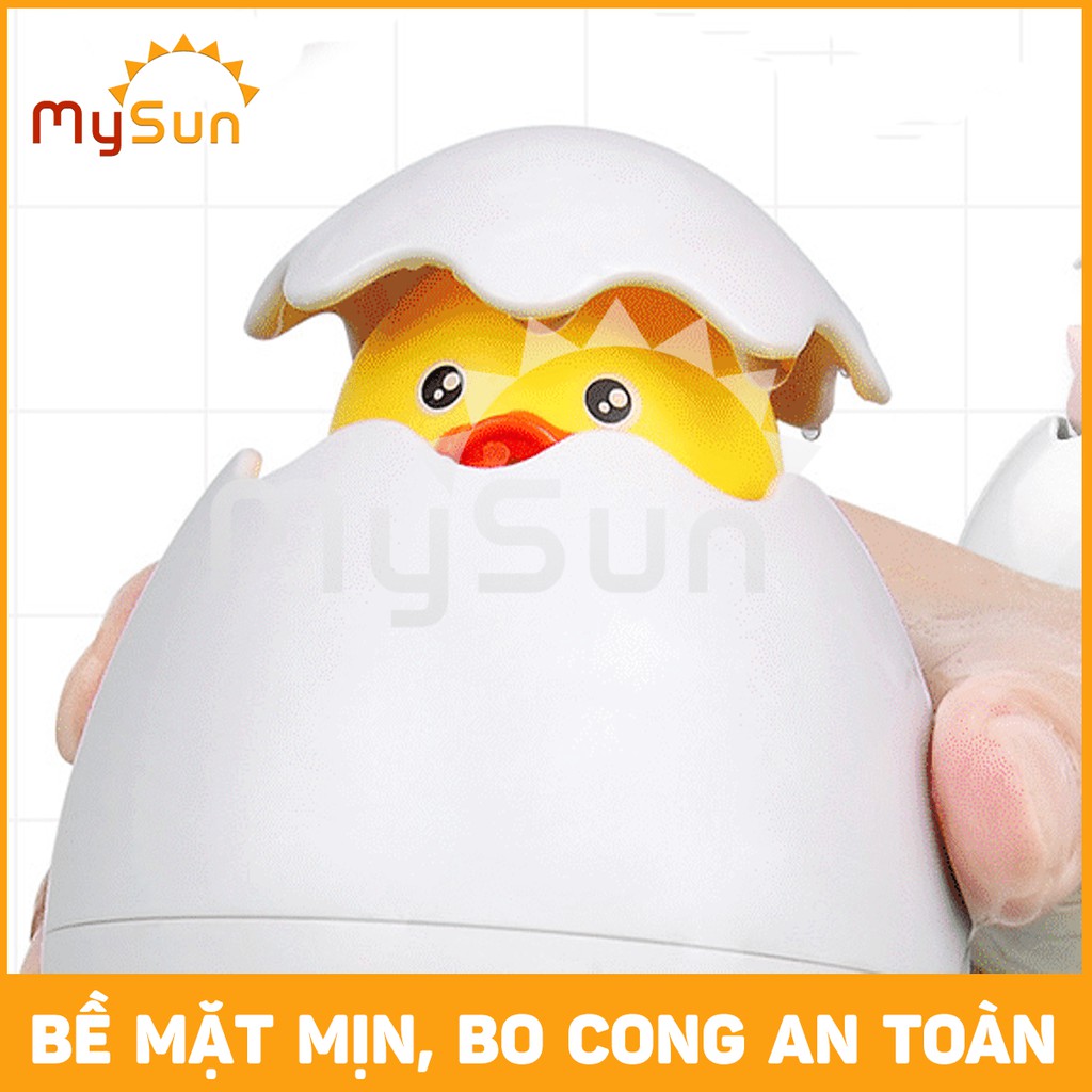 Đồ chơi phòng nhà tắm PHUN NƯỚC cho bé mẫu TRỨNG VỊT NỞ bằng nhựa ABS Cao cấp, An toàn - MySun