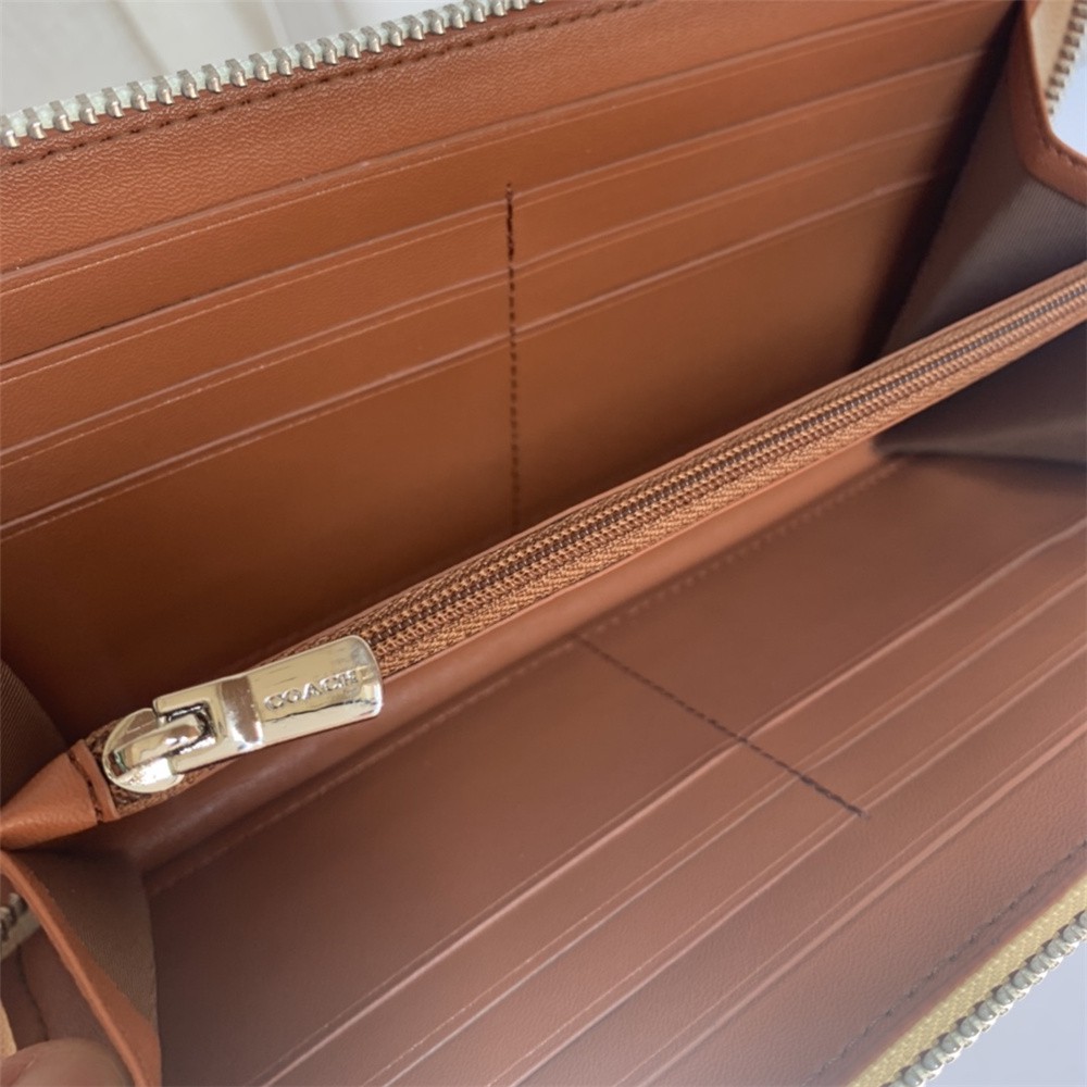 Ví Da Dáng Dài Có Khóa Kéo In Chữ 86093 98126 2858 76546 2856 2857 31823