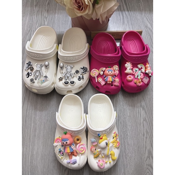 Dép sandal có quai hậu hàng xuất dư gấu nhũ