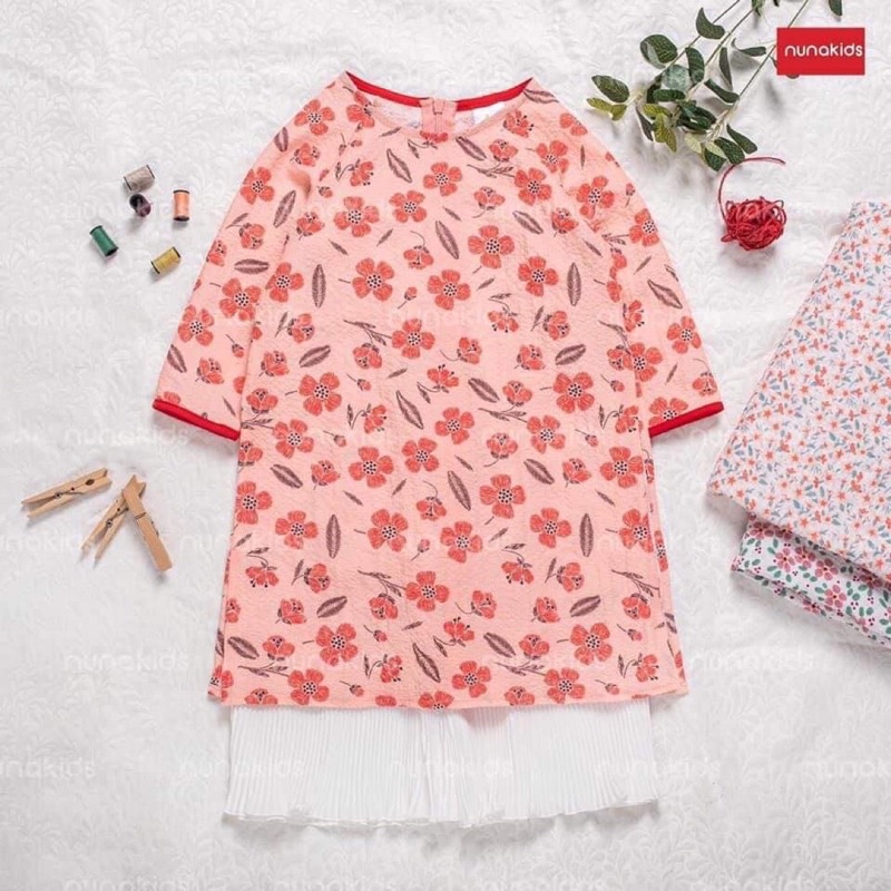 Vải đũi nhăn hoa  4 cánh siêu mềm,nhẹ và co dãn máy áo dài,may bộ