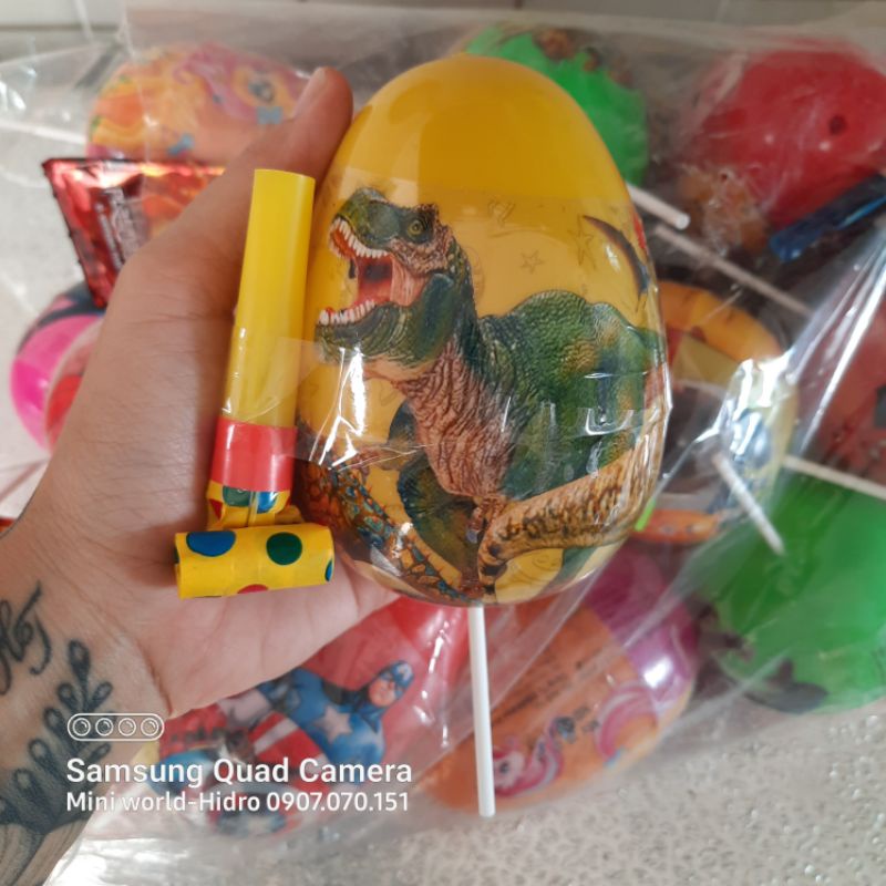 Đồ chơi trứng khủng long công chúa siêu nhân người nhện kẹo bất ngờ