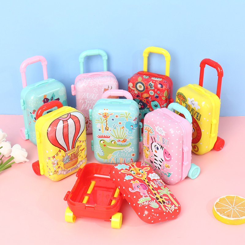 Va Li Mini Bằng Kim Loại Dùng Để Trang Trí Nhà Búp Bê