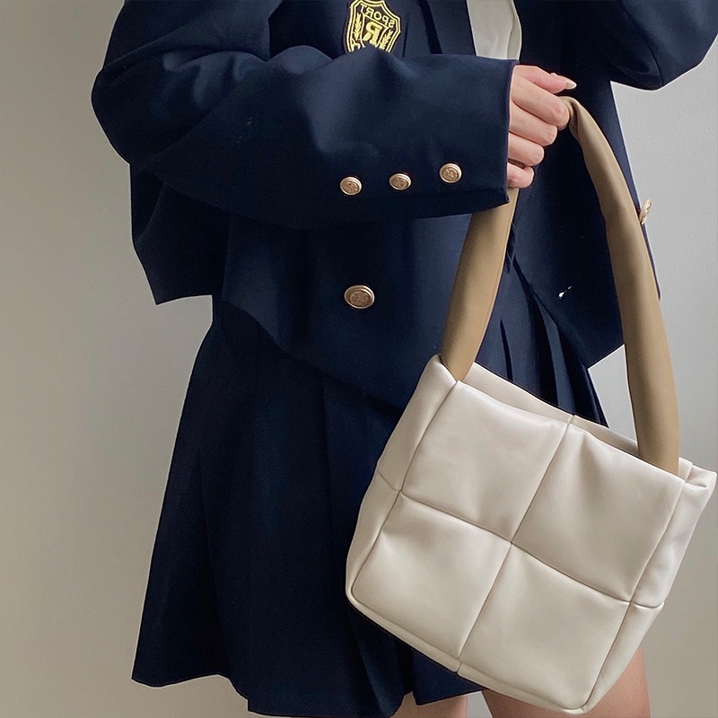 Túi Xách Da Kẻ Sọc Thời Trang Xinh Xắn Cho Nữ