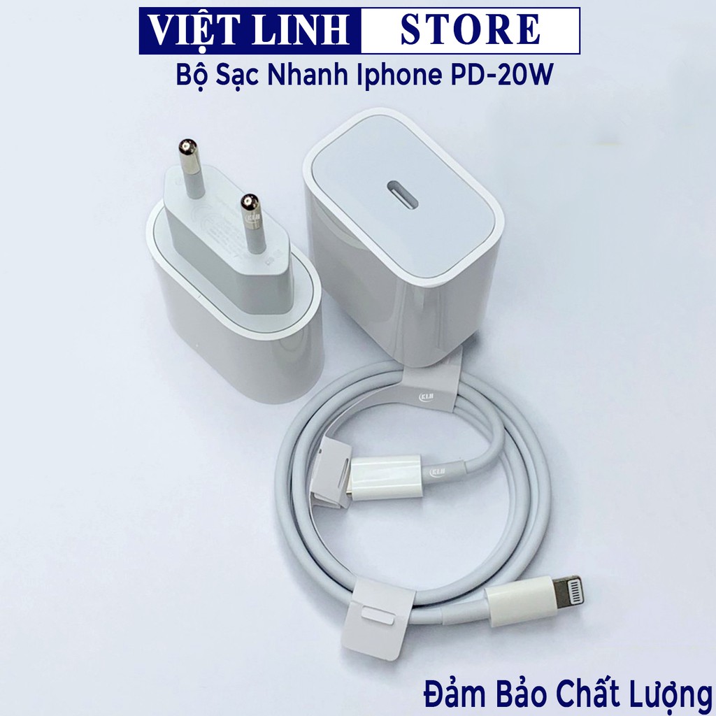 Bộ sạc nhanh iphone 20w, sạc PD dành cho iphone 11/12 promax, sạc Type-C - Việt Linh Store