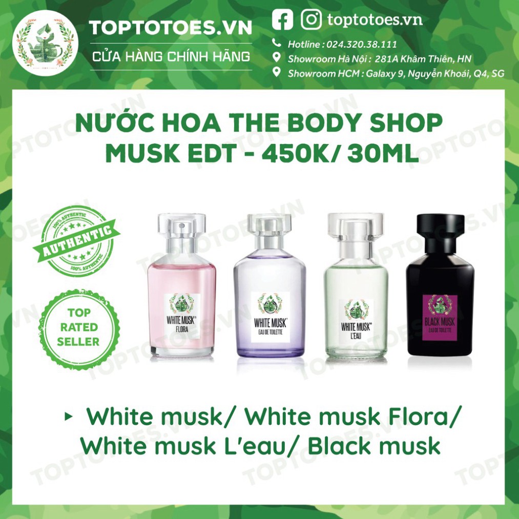 SALE THÔI NÀO Nước hoa The Body Shop White musk/ White musk Flora/ White musk L’eau/ Black musk SALE THÔI NÀO