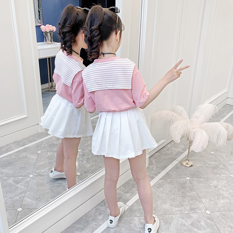 Thời trang bé gái 12 tuổi (3 - 14 tuổi)☑️ Set Váy Đầm Xinh Xắn Dành Cho Bé Gái☑️ váy mùa hè cho bé gái lớn 25-30-35-40kg