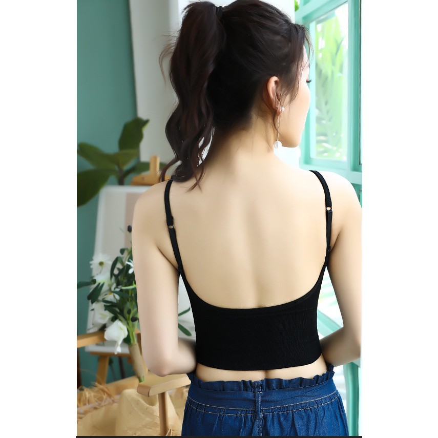 ÁO HAI DÂY CROPTOP NỮ, BRA HỞ LƯNG CHIẾT EO TẬP THỂ THAO 2 DÂY BẢN TO, GYM, YOGA LEN TĂM SIÊU HOT HÀNG CHUẨN LOẠI 1 M02 | BigBuy360 - bigbuy360.vn
