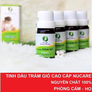 [Giá Dùng Thử 5ml] Tinh Dầu Tràm Gió Nguyên Chất Cao Cấp NuCare giữ ấm, giảm ho, tinh dầu cho mẹ và bé, freeship