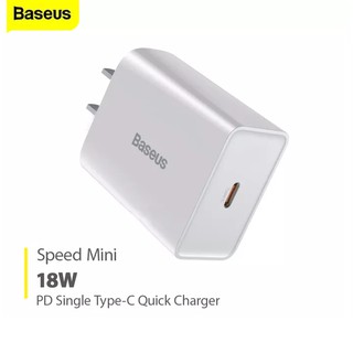 [1 cổngTypeC-18W]Đầu sạc nhanh Baseus Speed Mini TC-012PD