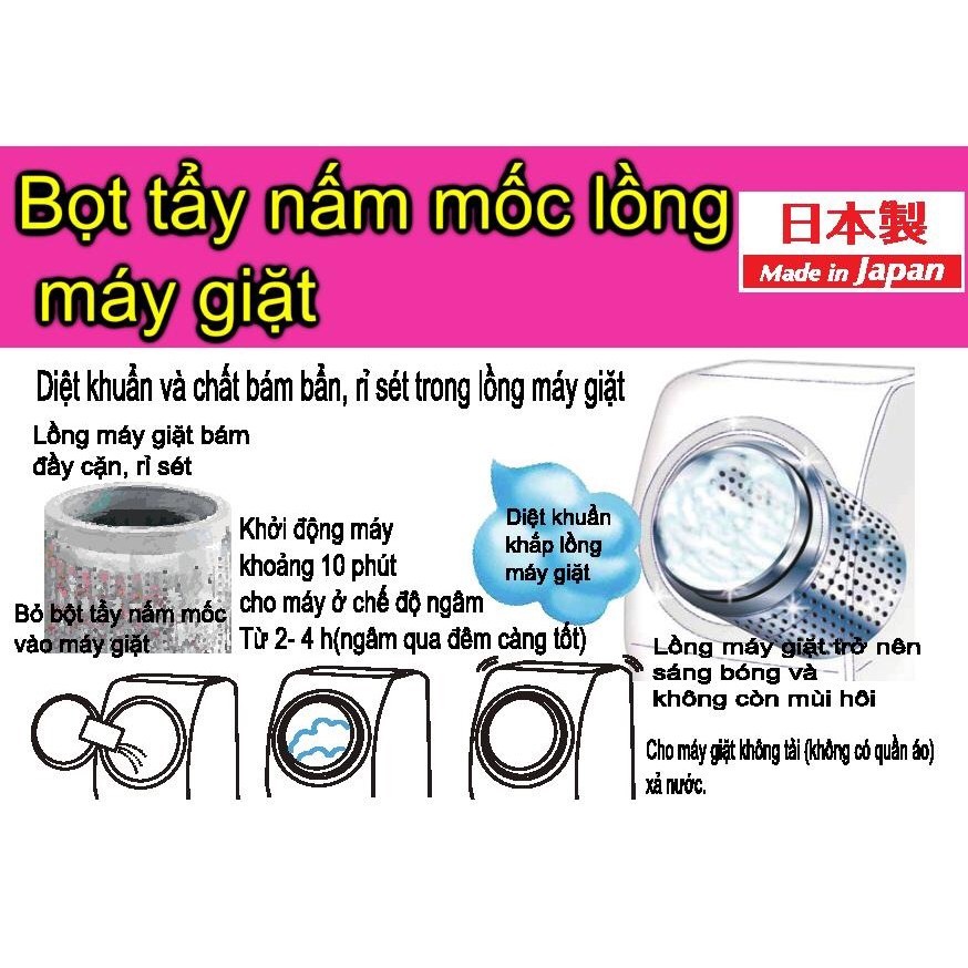 Tẩy lồng máy giặt Hàn Quốc