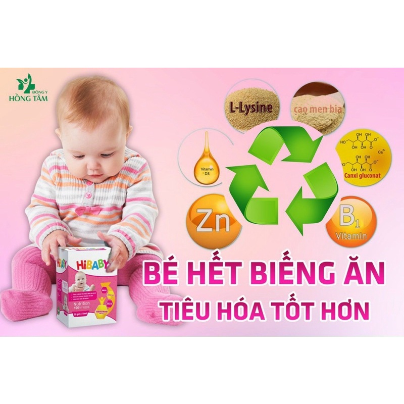 [Chính hãng] Siro Hibaby giúp trẻ ăn ngon cải thiện hệ tiêu hóa Hồng Tâm - Đông Y Hồng Tâm